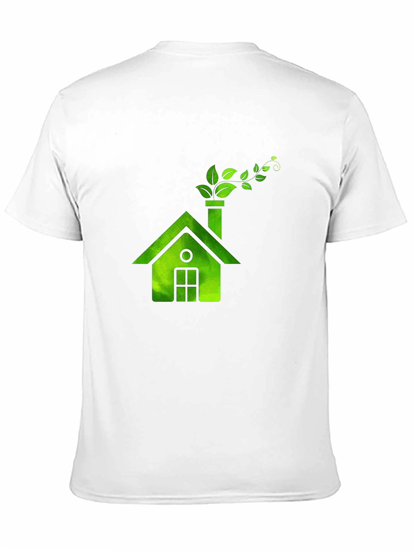 Eco House Graphic Tee - Black Green Print