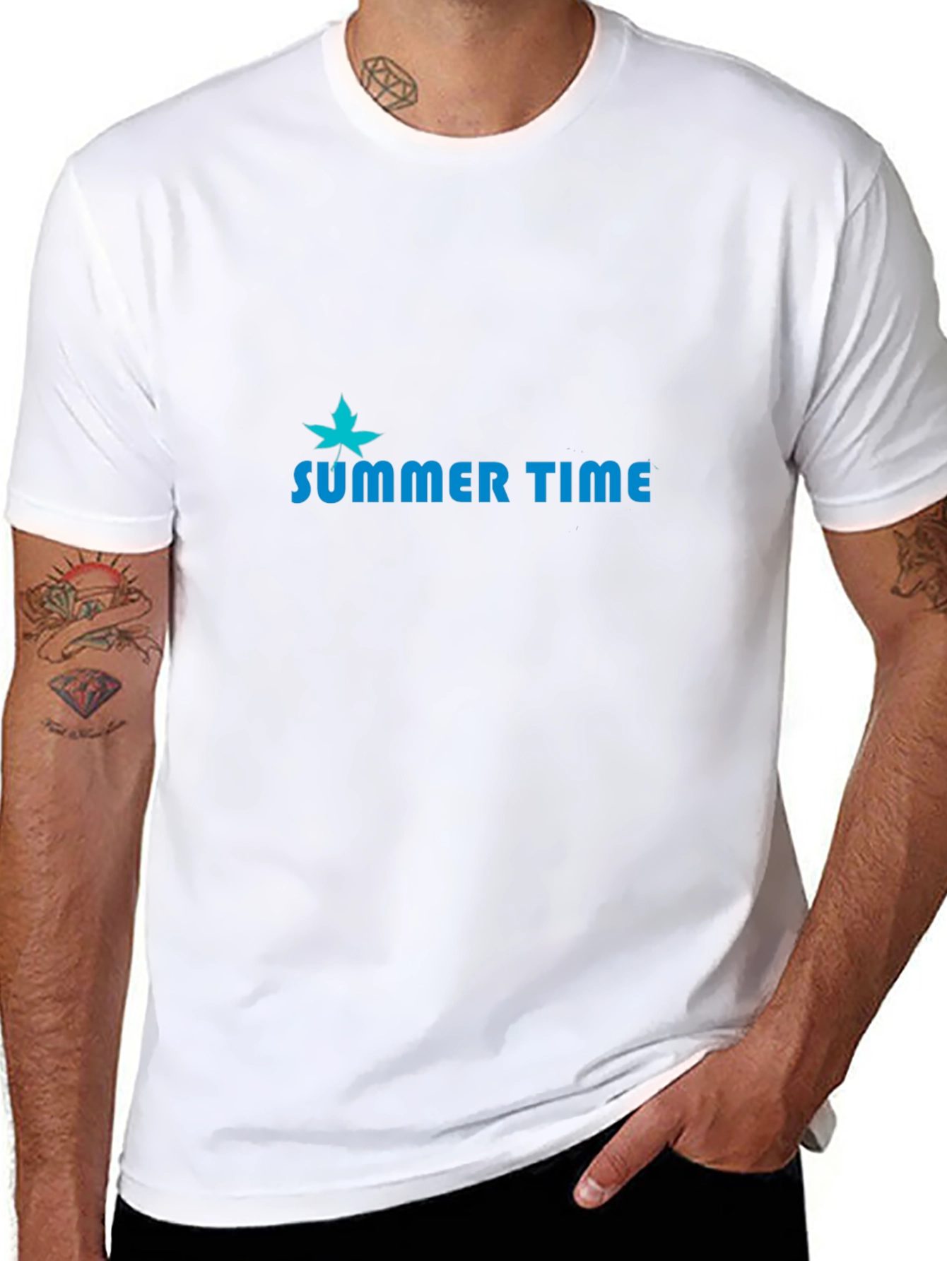 Summer Time Graphic Tee - Casual Black T-Shirt