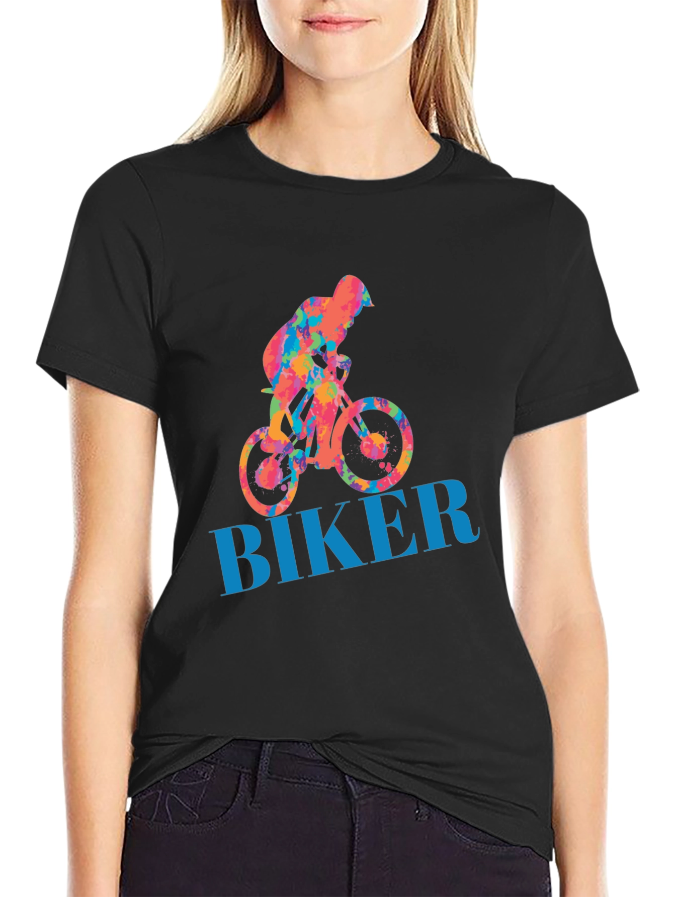 Biker Graphic T-Shirt - Stylish Cycling Design