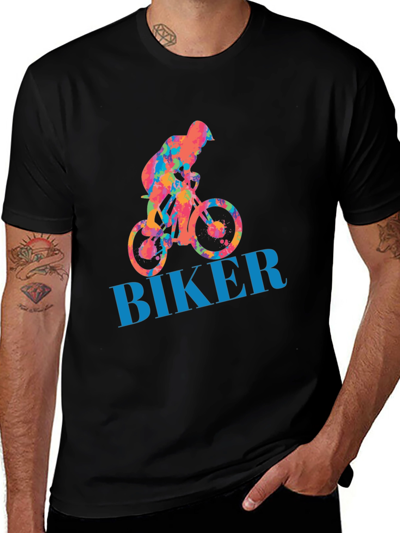 Biker Graphic T-Shirt - Stylish Cycling Design