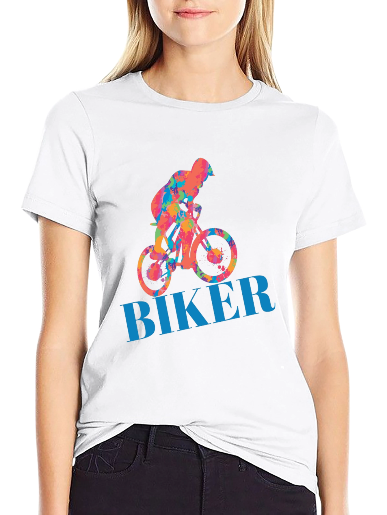 Biker Graphic T-Shirt - Stylish Cycling Design