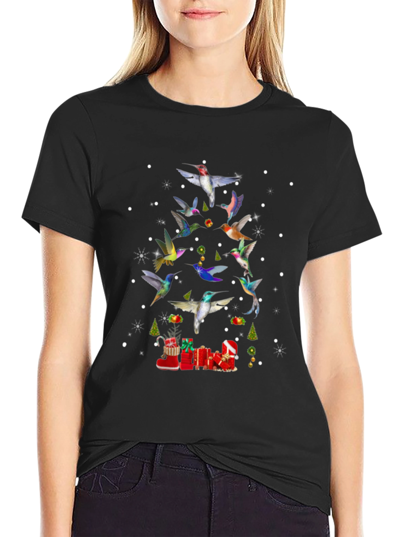 Hummingbird Christmas Tree T-Shirt
