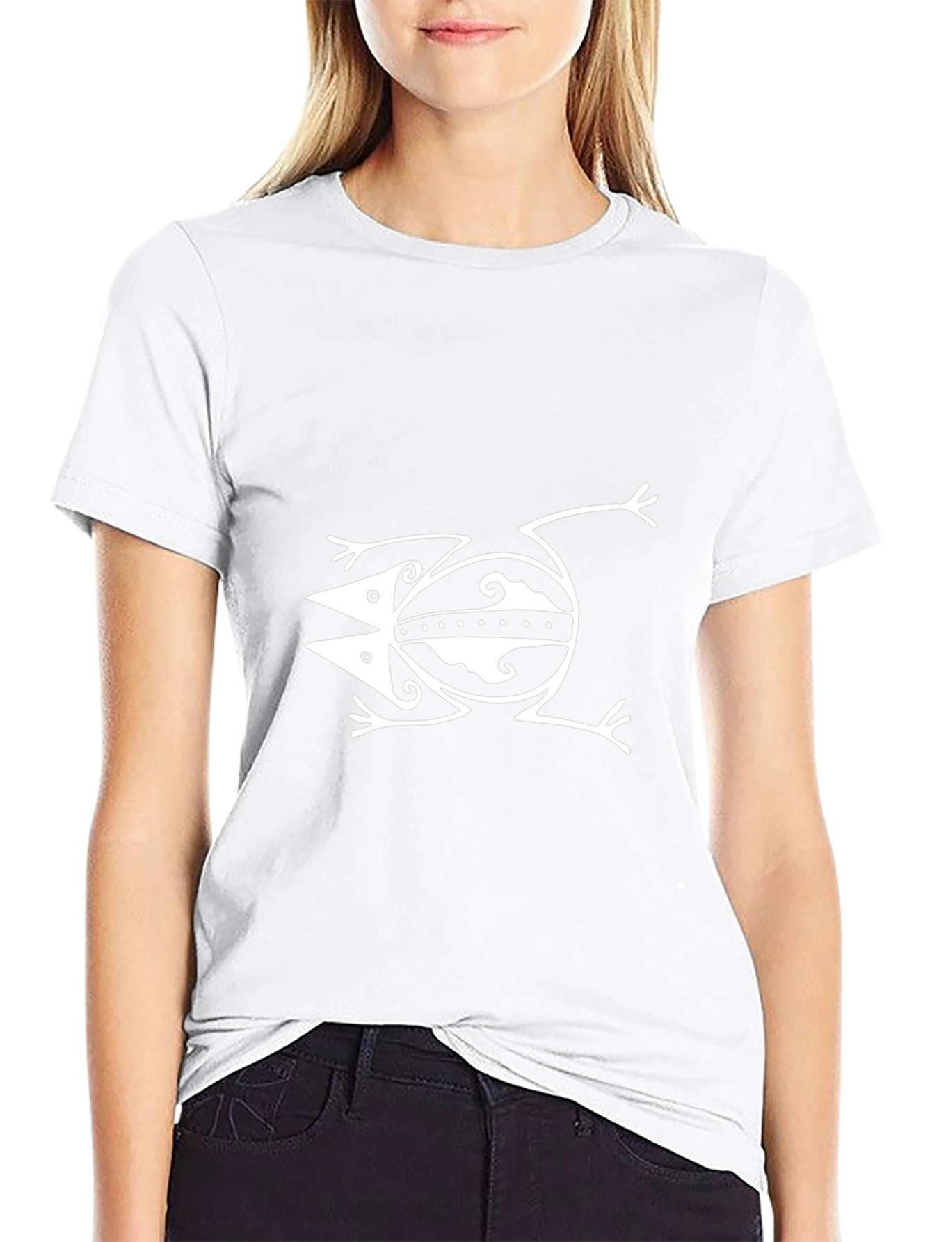 Tribal Frog Graphic Tee - Black