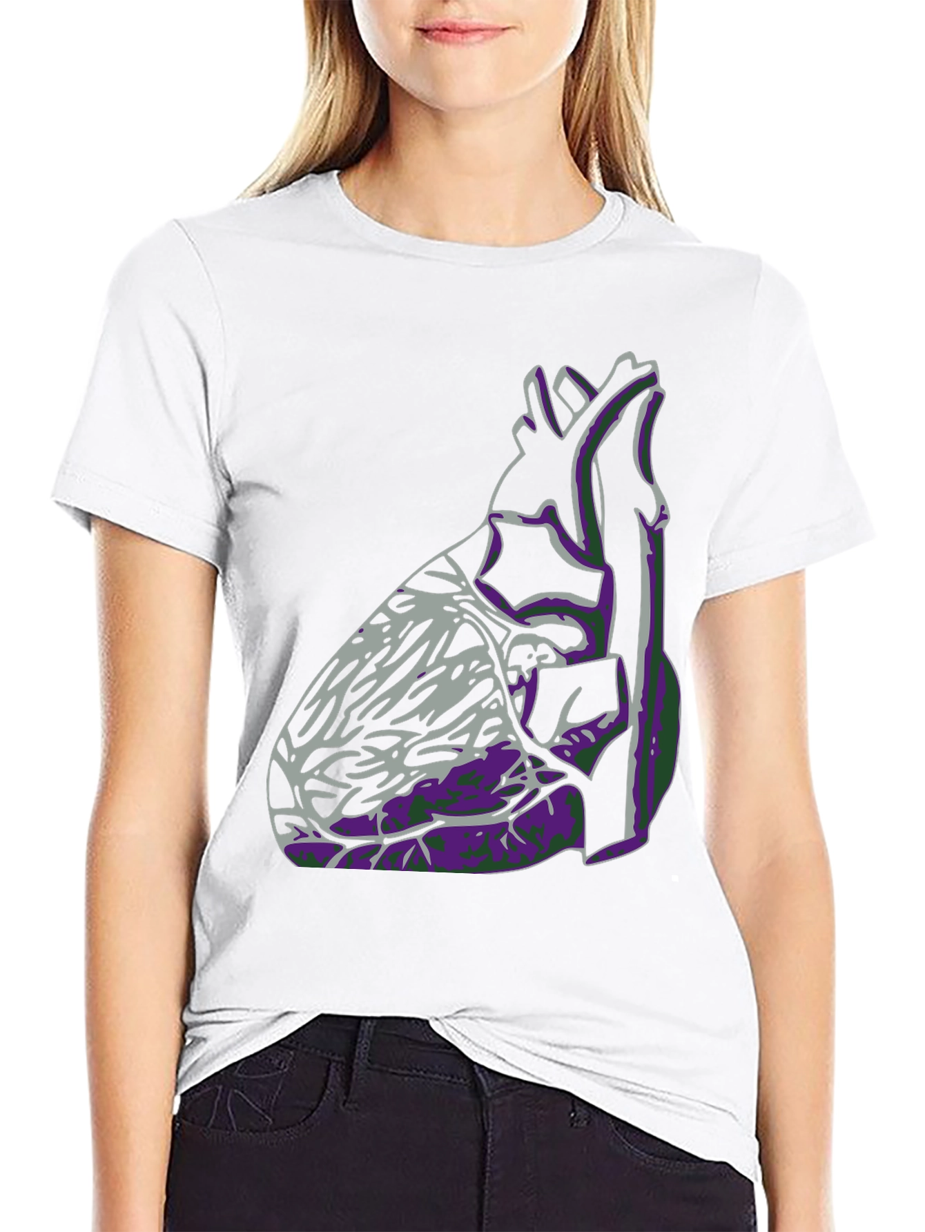 Anatomical Heart Graphic Tee - Black