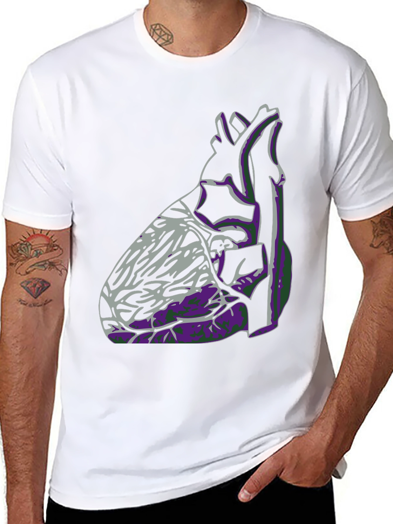 Anatomical Heart Graphic Tee - Black