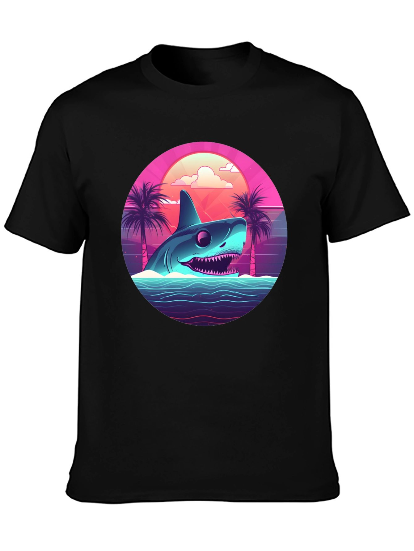 Retro Shark T-Shirt - 80s Style
