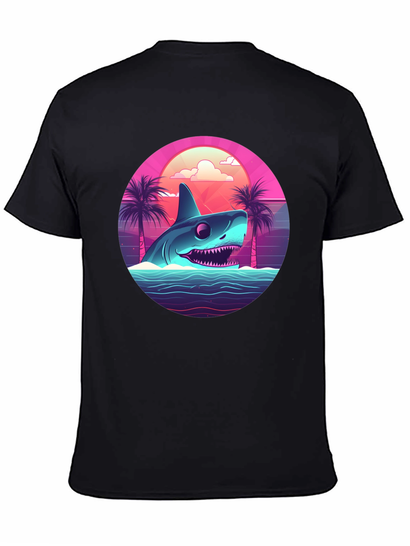 Retro Shark T-Shirt - 80s Style