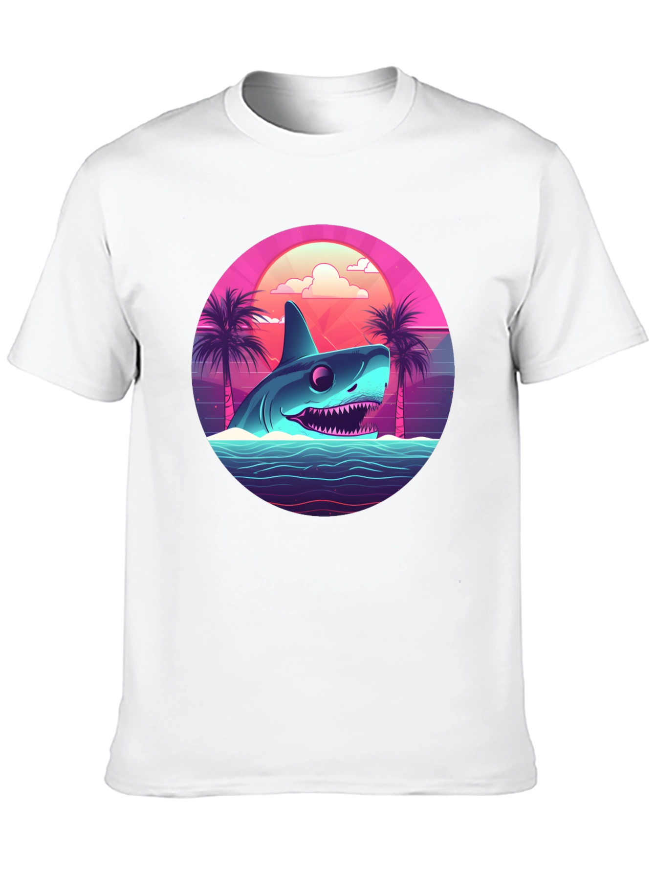 Retro Shark T-Shirt - 80s Style