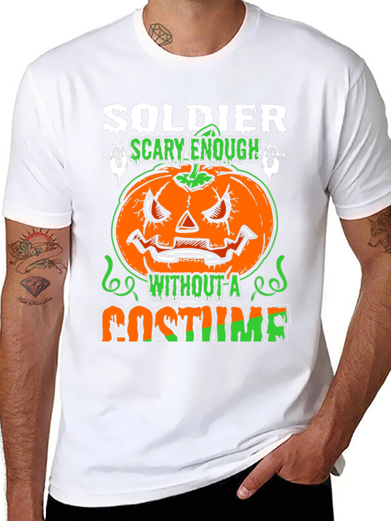Soldier Scary Enough Halloween T-Shirt