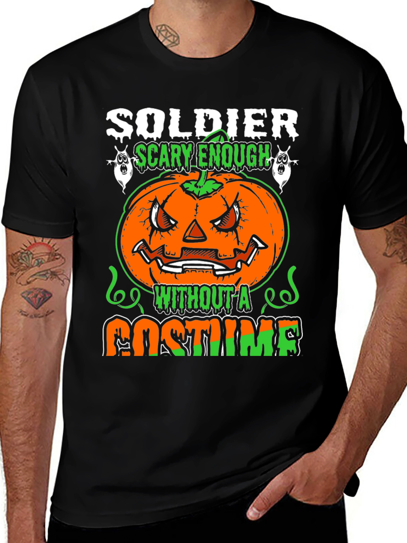 Soldier Scary Enough Halloween T-Shirt