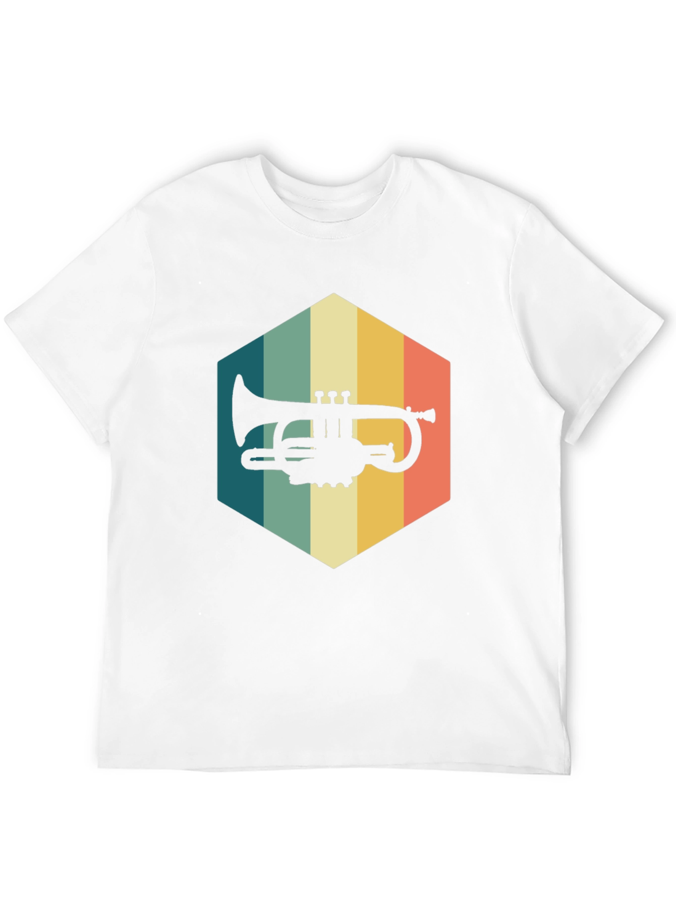 Retro Trumpet Black T-Shirt - Music Lover Tee