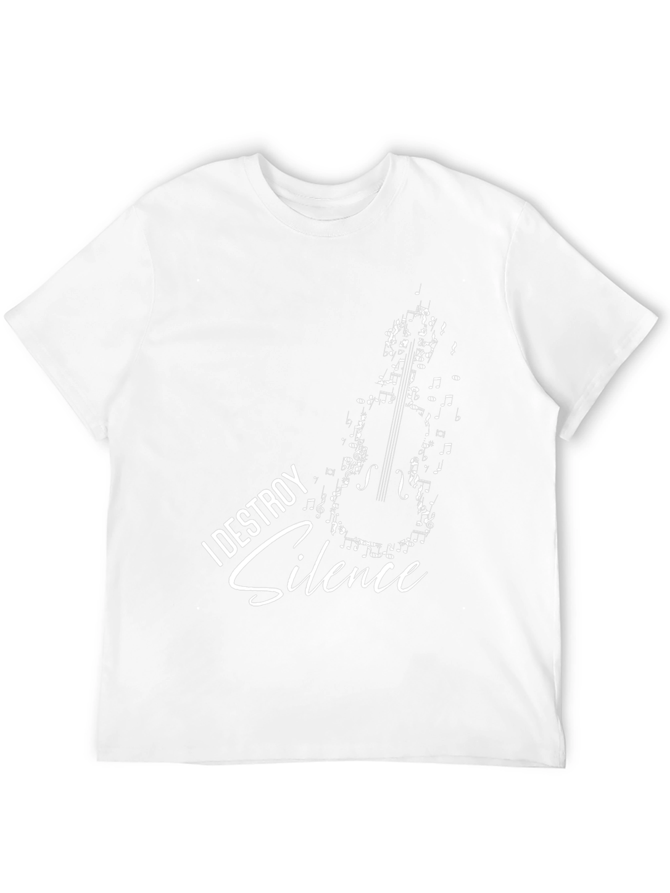 I Destroy Silence Musician T-Shirt Black