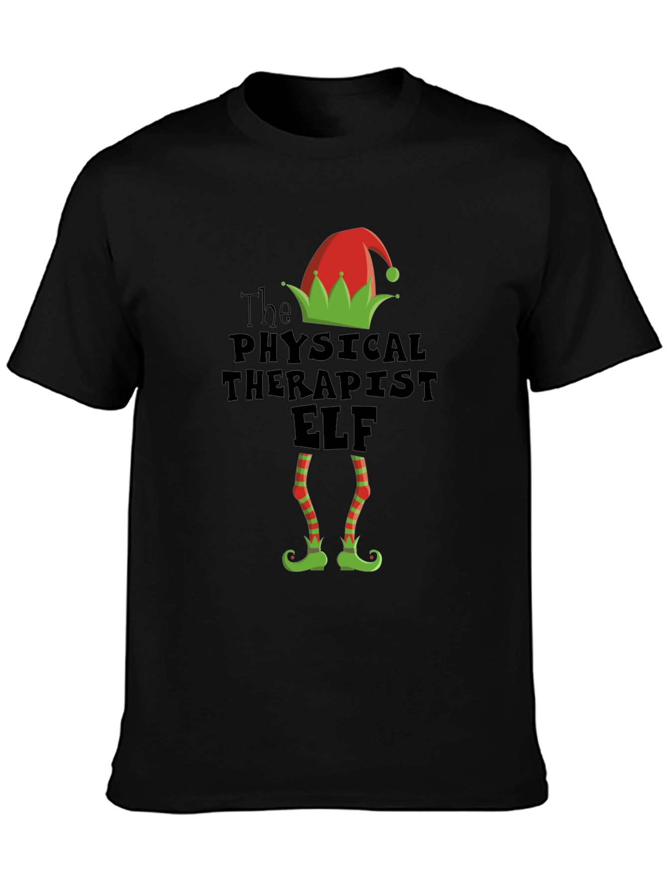 Physical Therapist Elf Funny Christmas T-Shirt
