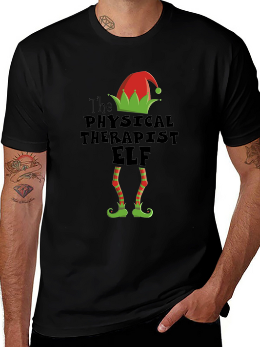 Physical Therapist Elf Funny Christmas T-Shirt