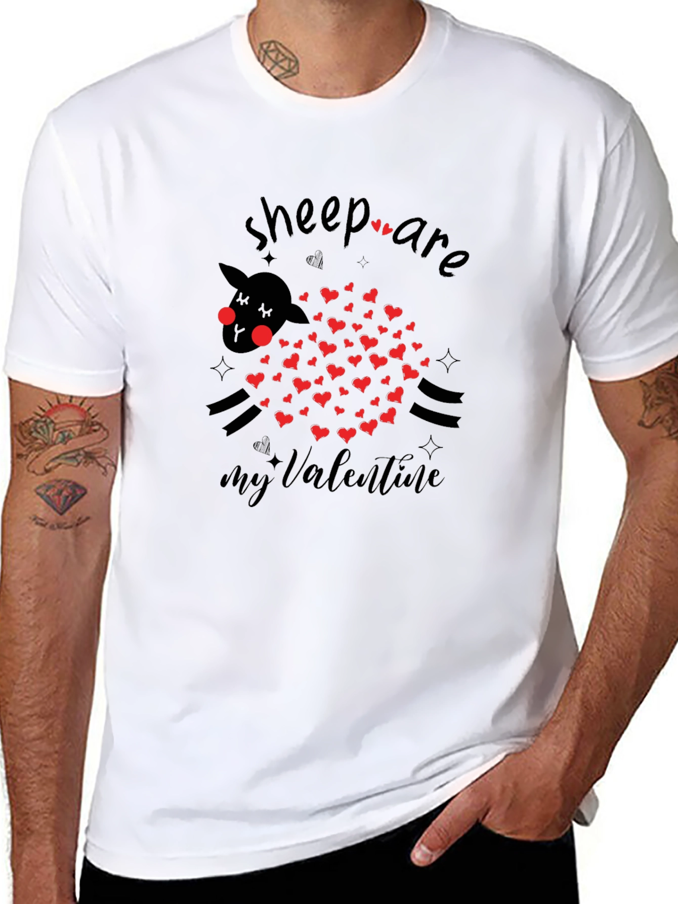Sheep Are My Valentine Graphic Tee