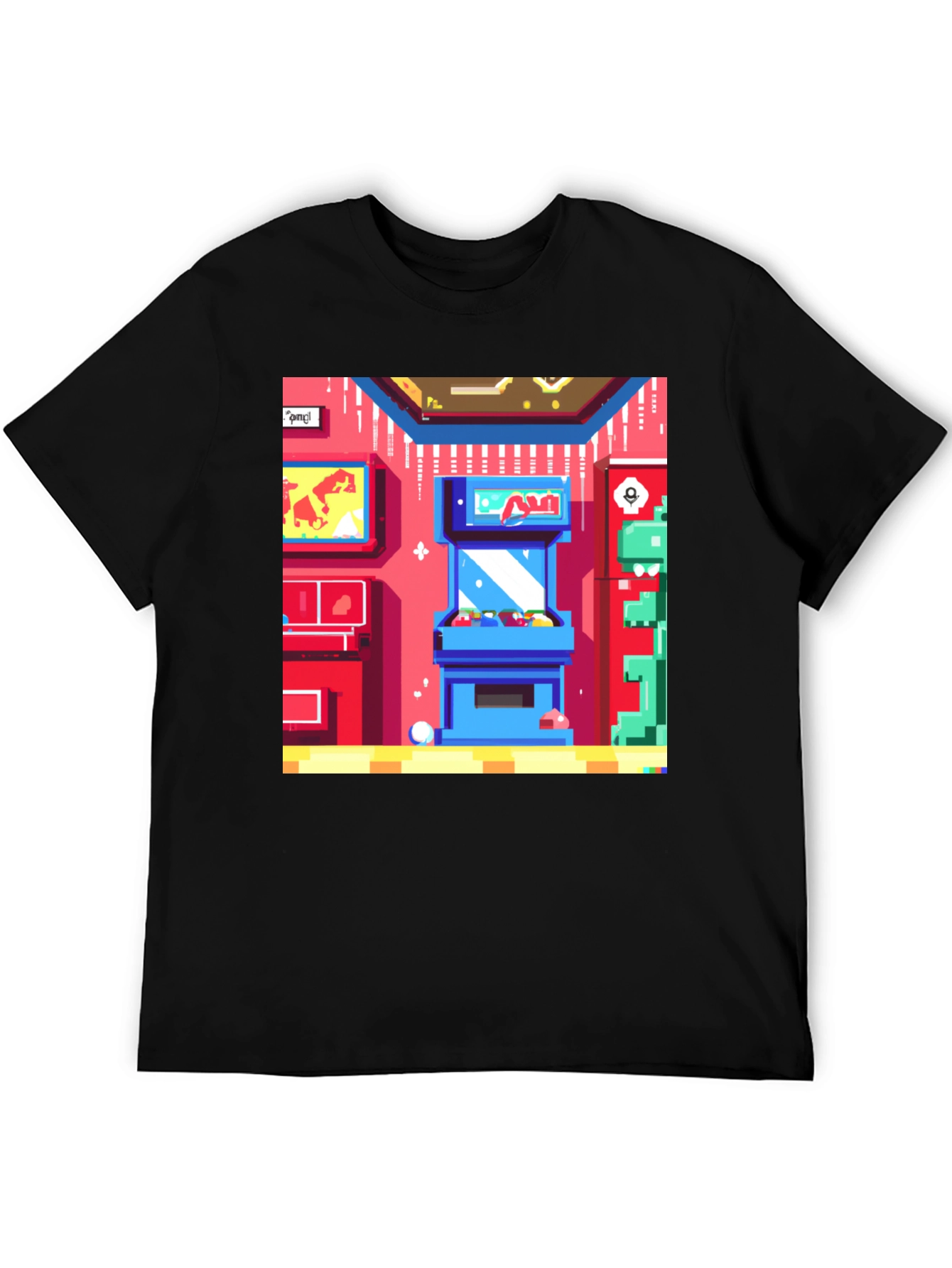 Retro Arcade Gamer T-Shirt - Black Cotton Tee