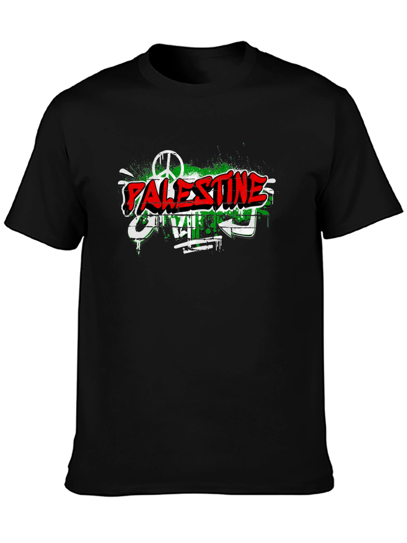 Palestine Graffiti T-Shirt Peace & Freedom