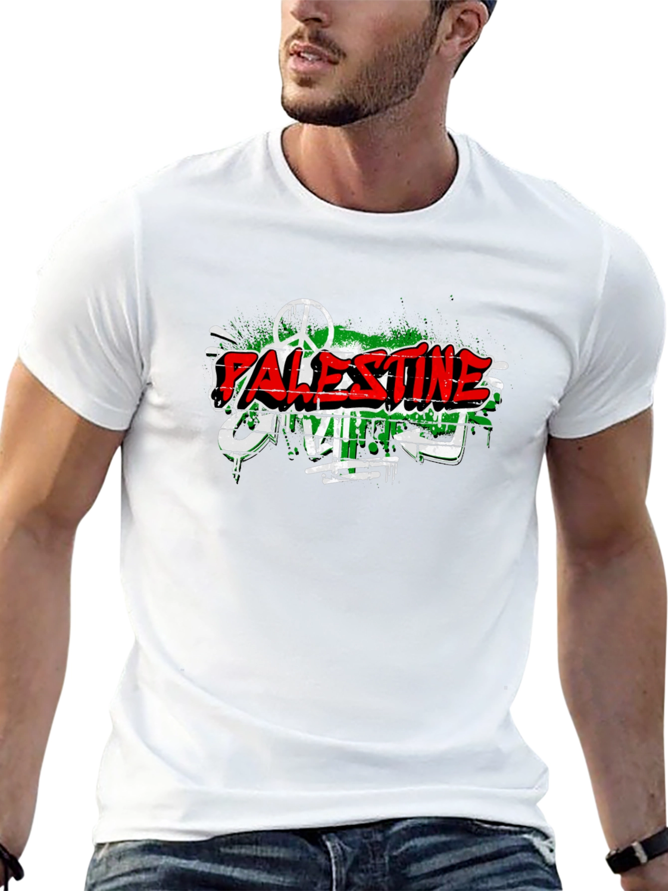 Palestine Graffiti T-Shirt Peace & Freedom