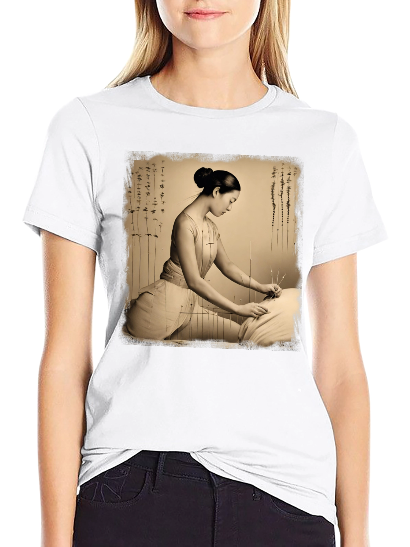Acupuncture Art Graphic Tee Shirt