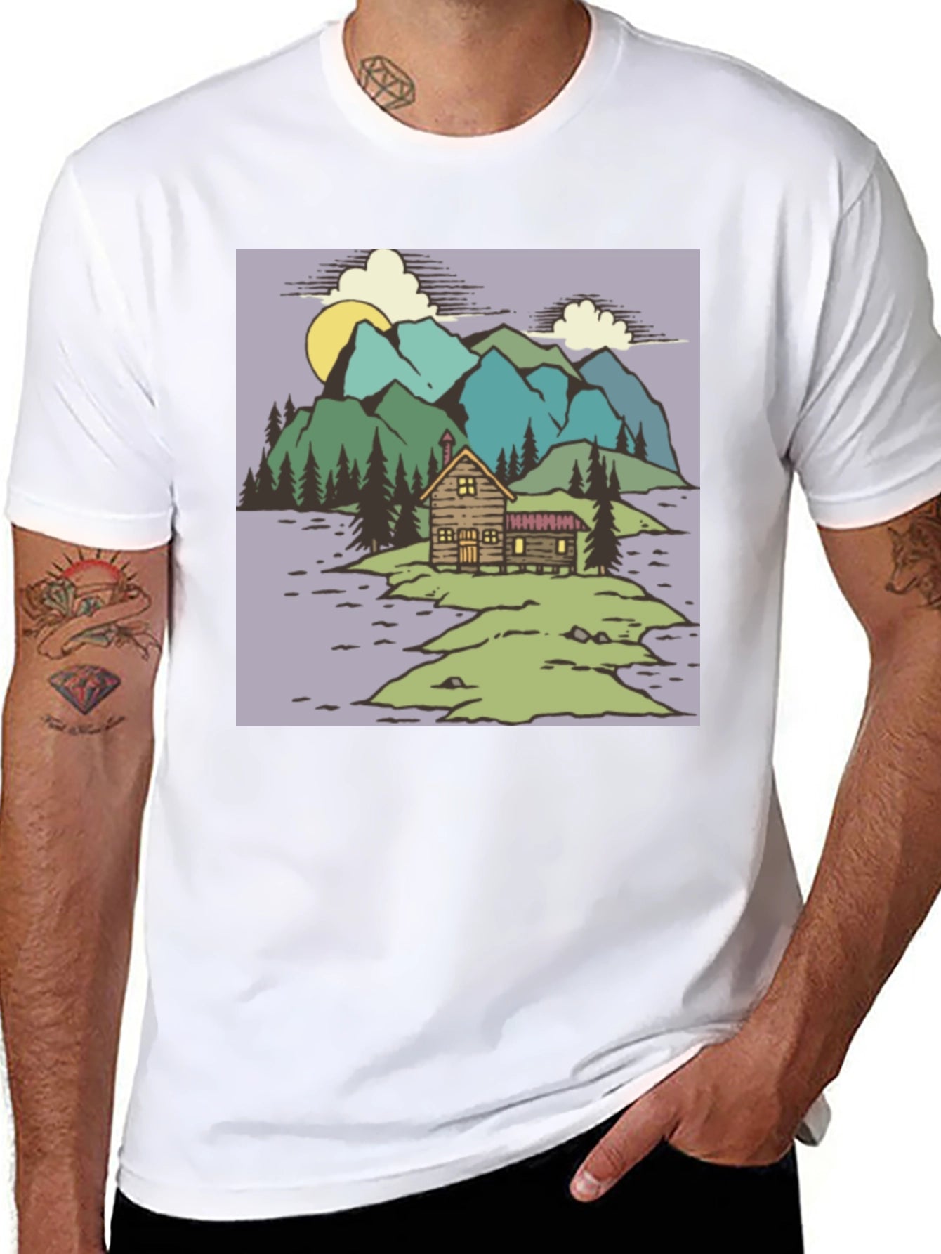Cabin in the Woods Graphic Tee - Black