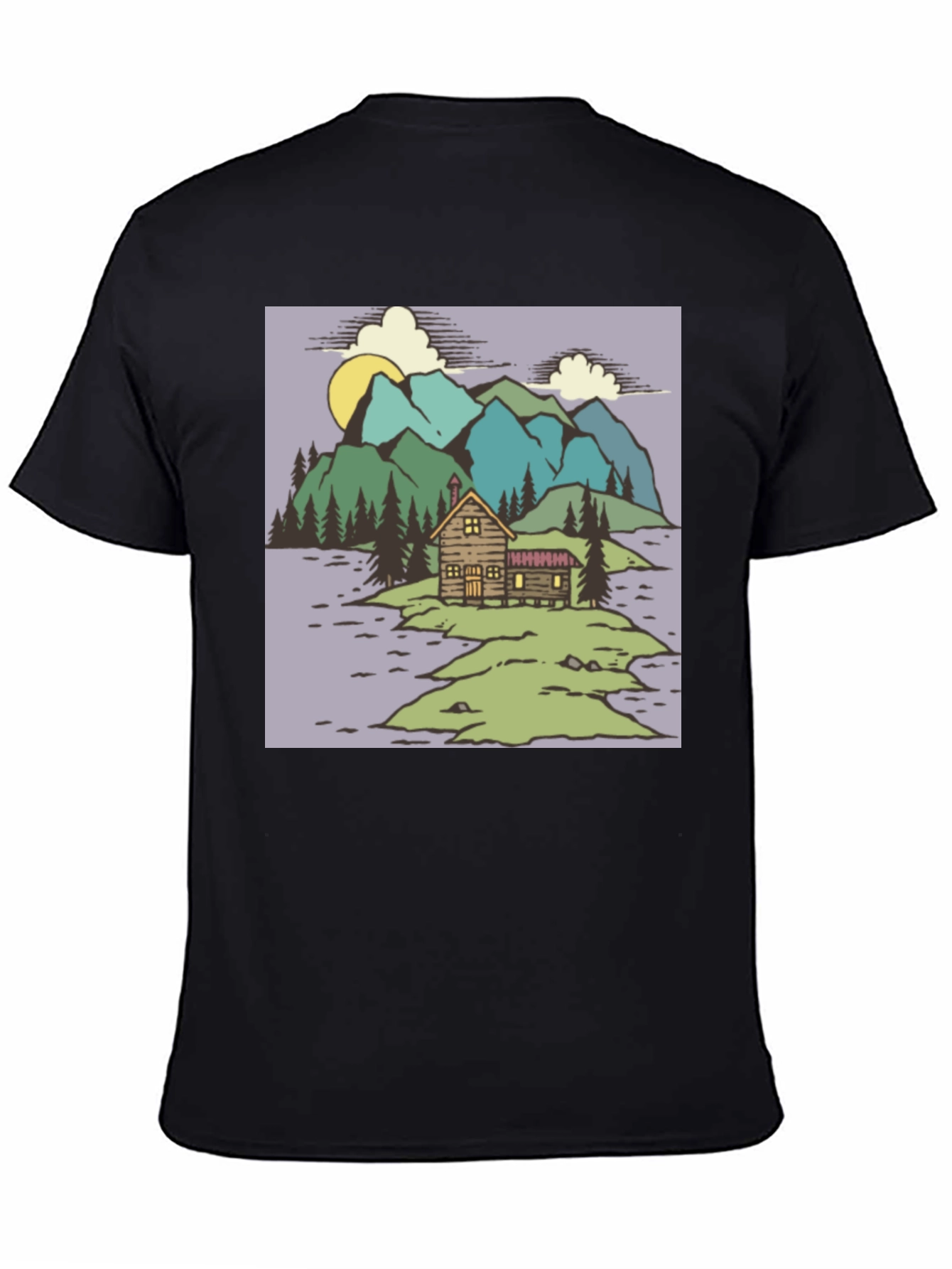 Cabin in the Woods Graphic Tee - Black