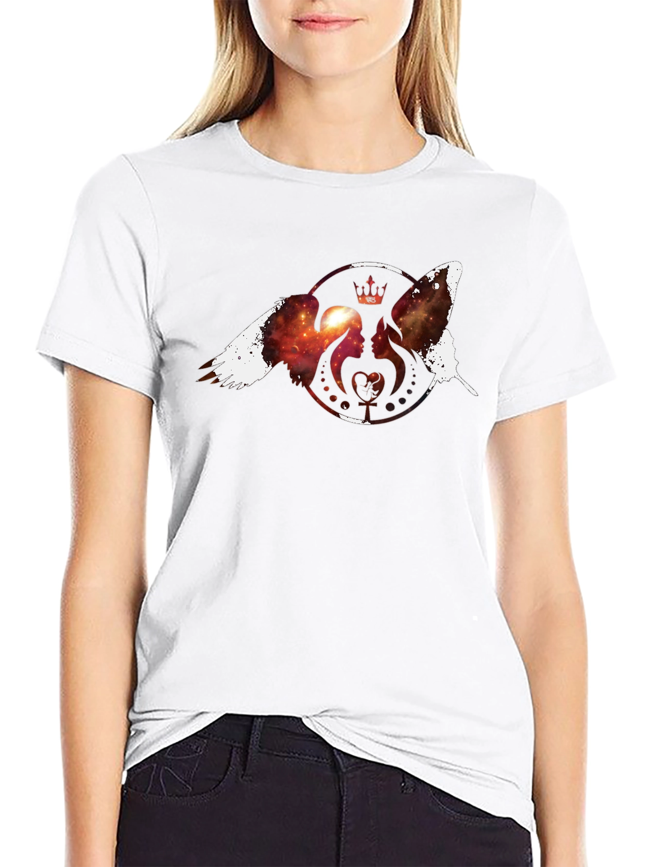 Cosmic Royalty Black T-Shirt - Unique Design