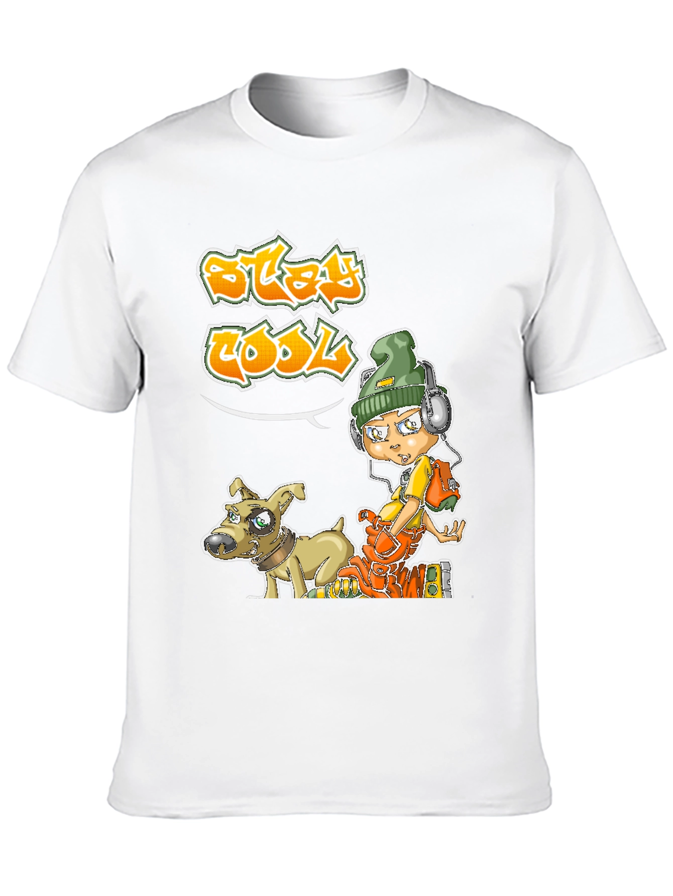 Cool Cartoon Graphic Black T-Shirt