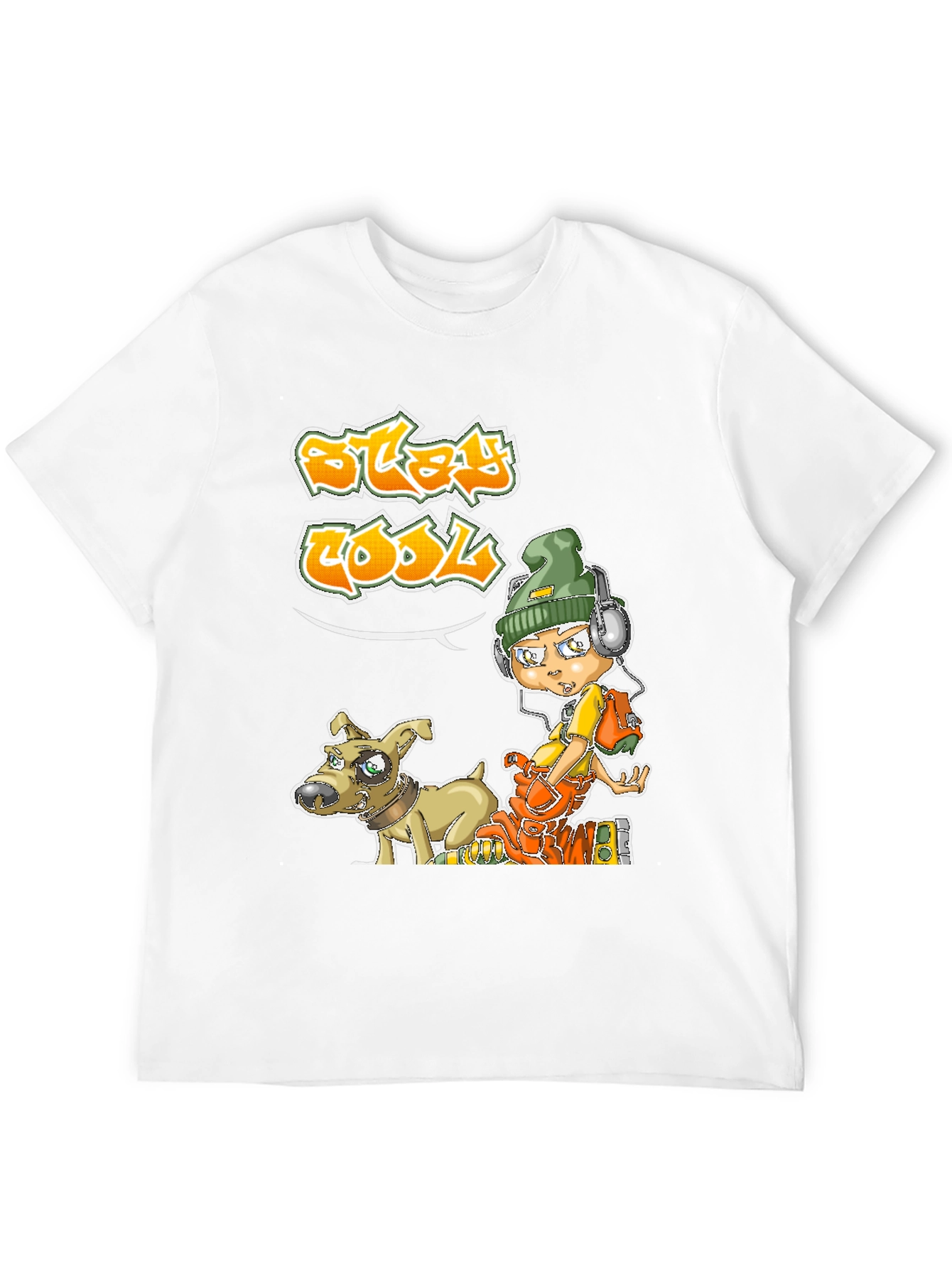 Cool Cartoon Graphic Black T-Shirt