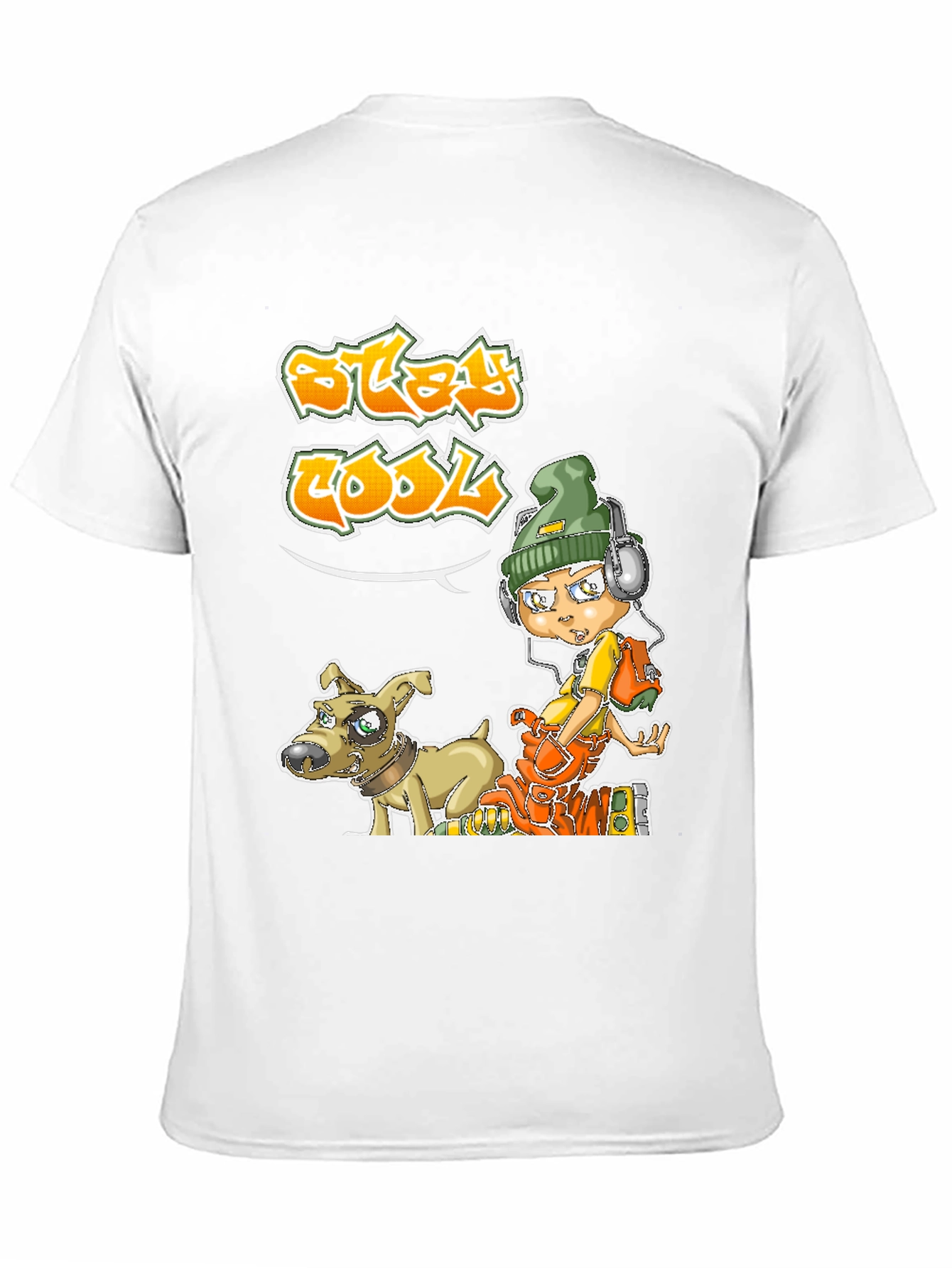 Cool Cartoon Graphic Black T-Shirt