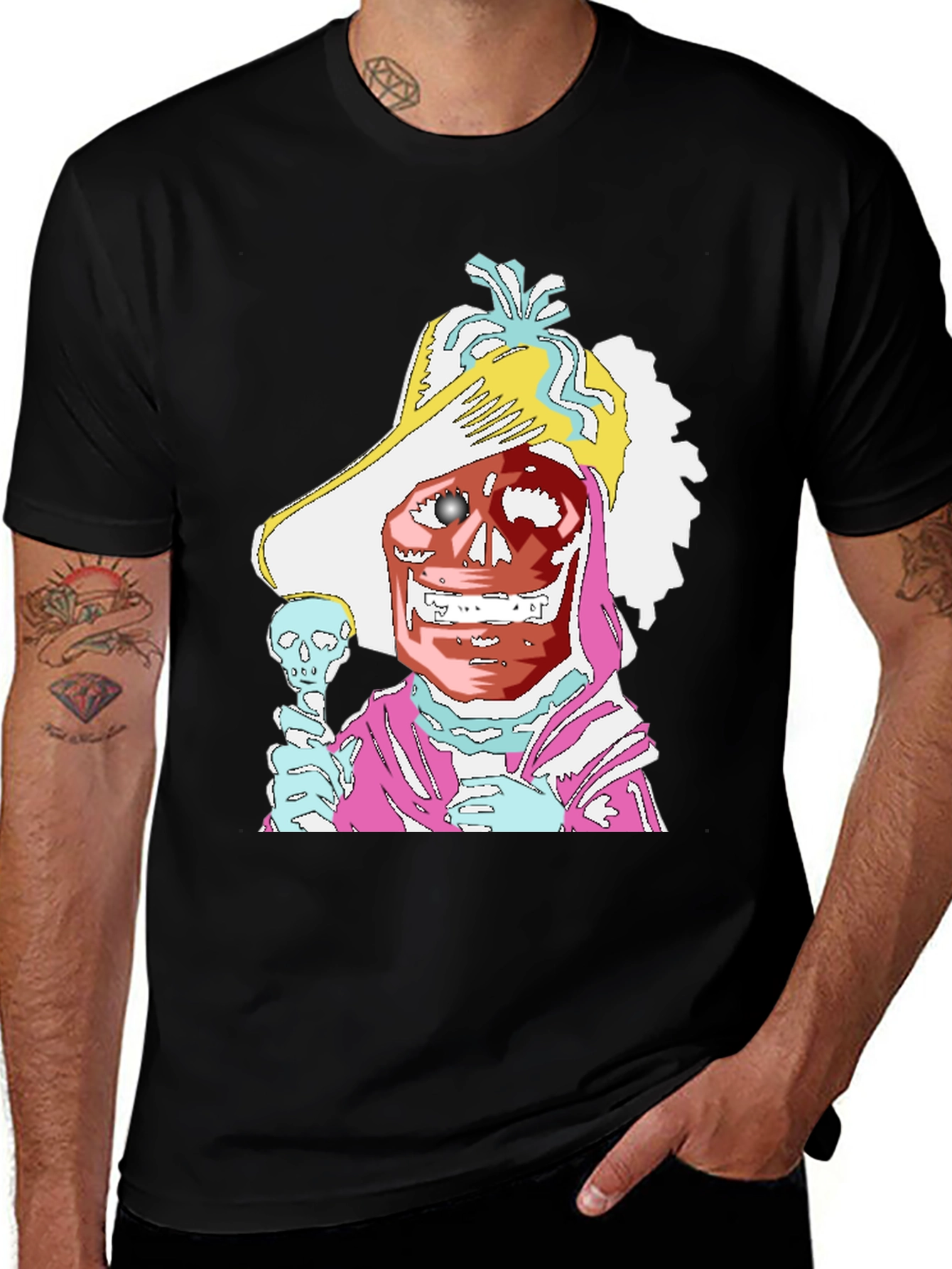 Skeleton Pirate Captain T-Shirt