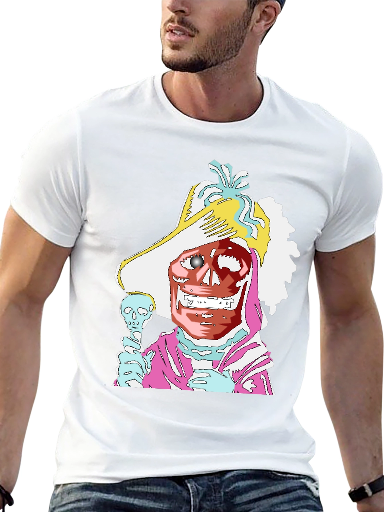 Skeleton Pirate Captain T-Shirt