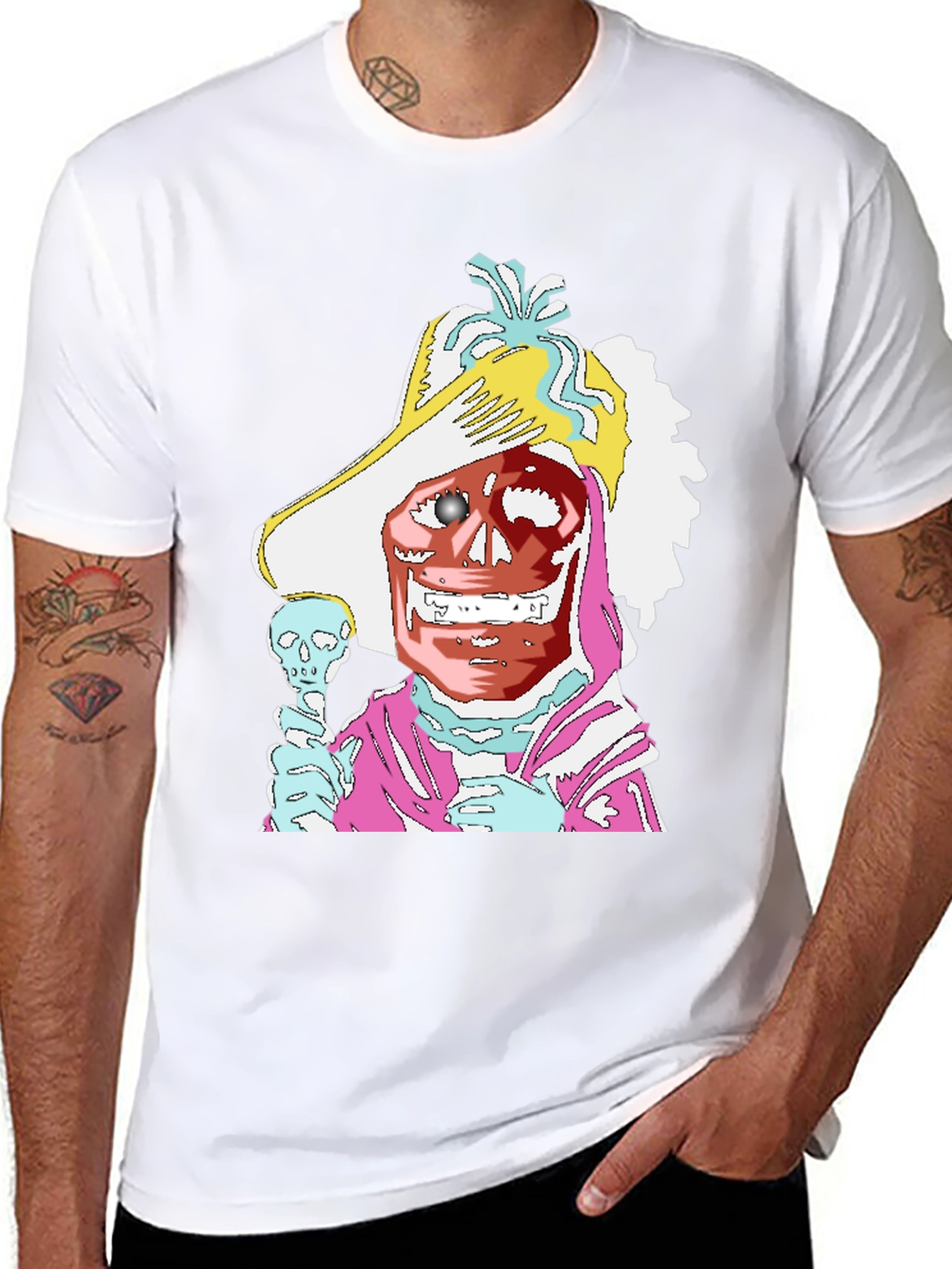 Skeleton Pirate Captain T-Shirt