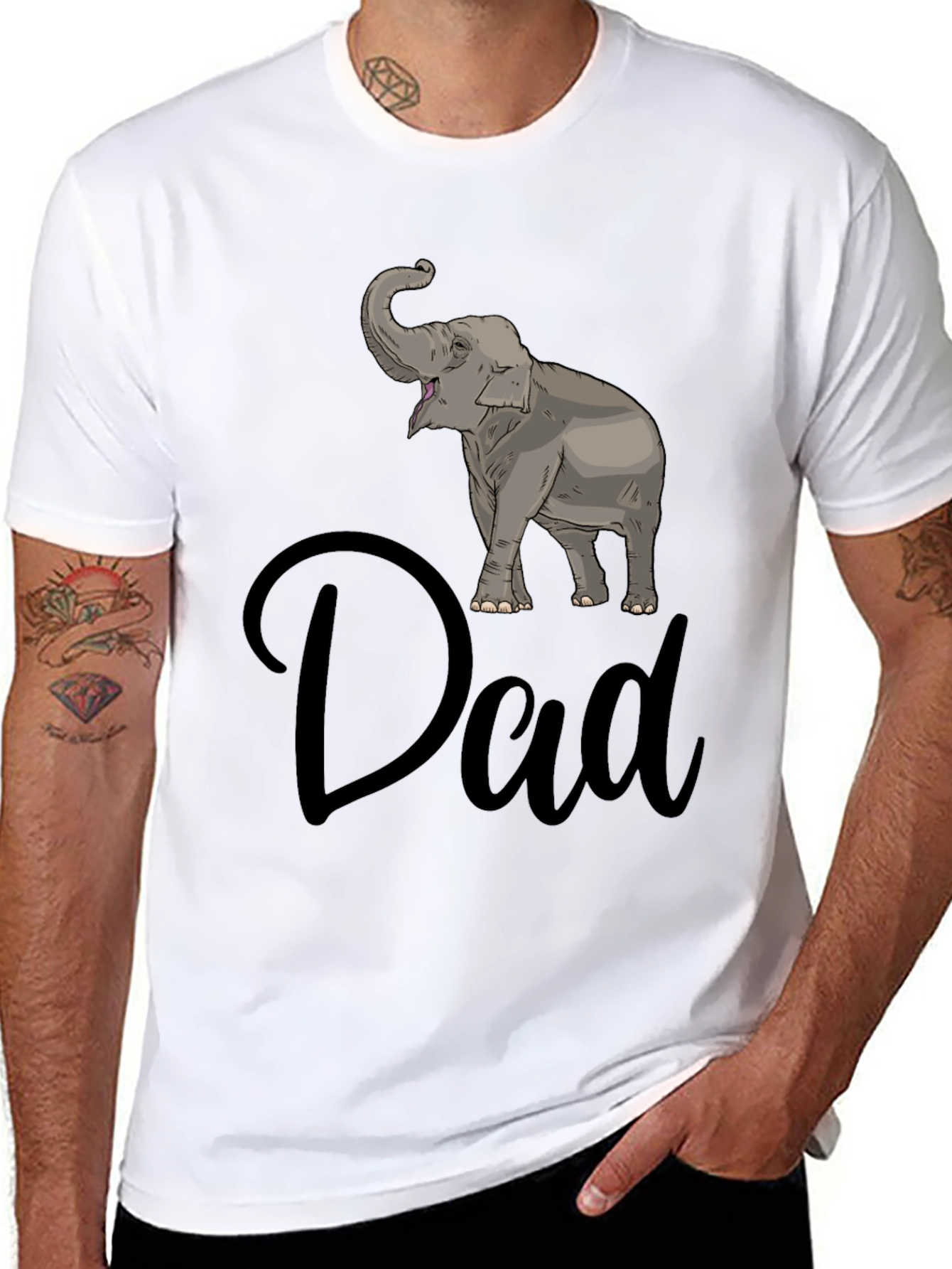 Elephant Dad Graphic T-Shirt