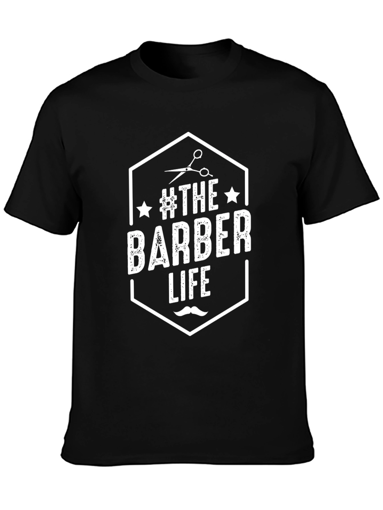 The Barber Life Graphic Tee - Black Cotton T-Shirt