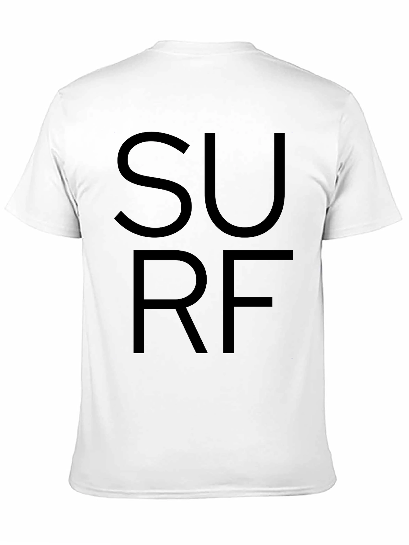 Black SURF Graphic Tee Shirt - Casual Style