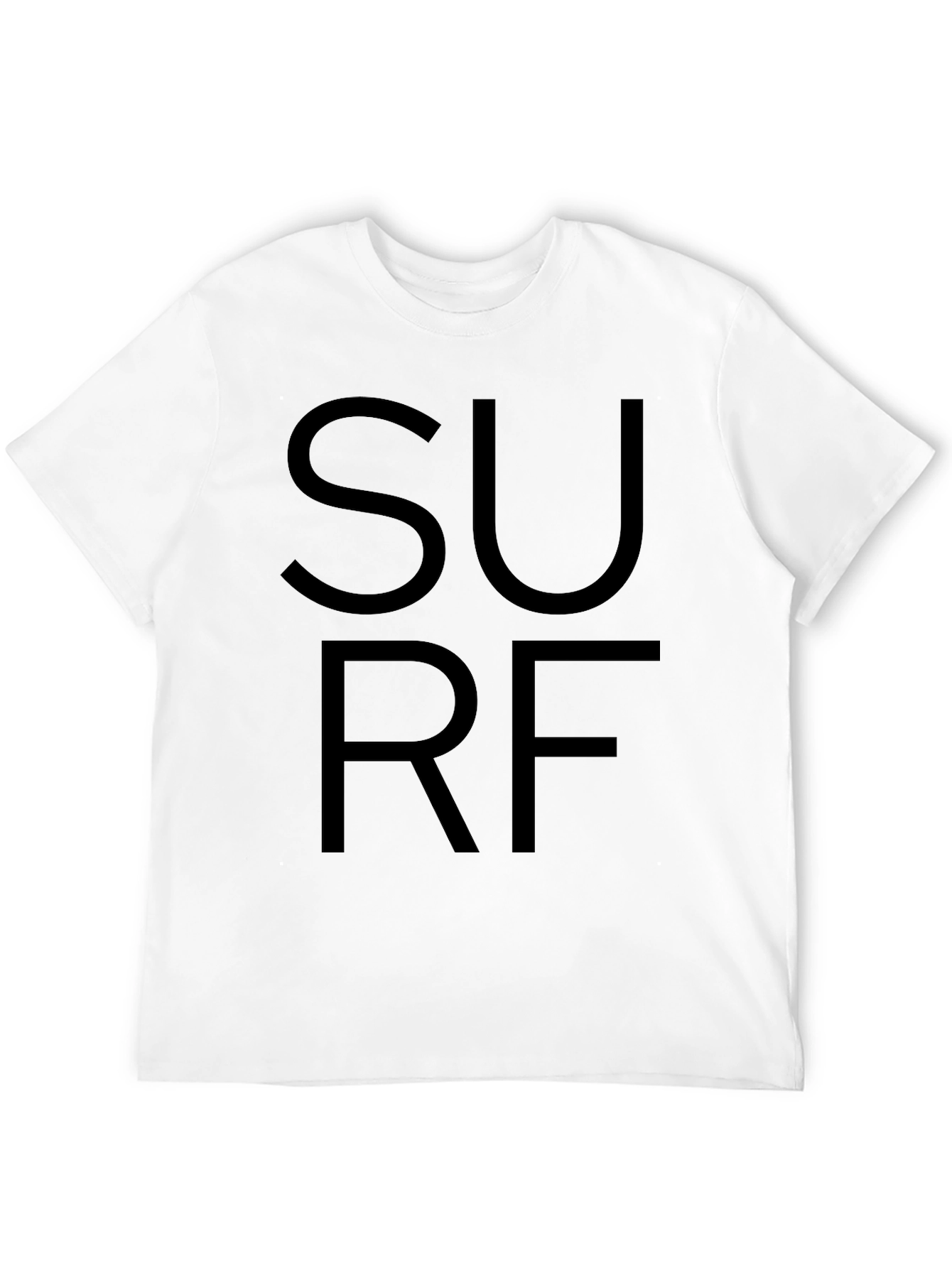 Black SURF Graphic Tee Shirt - Casual Style