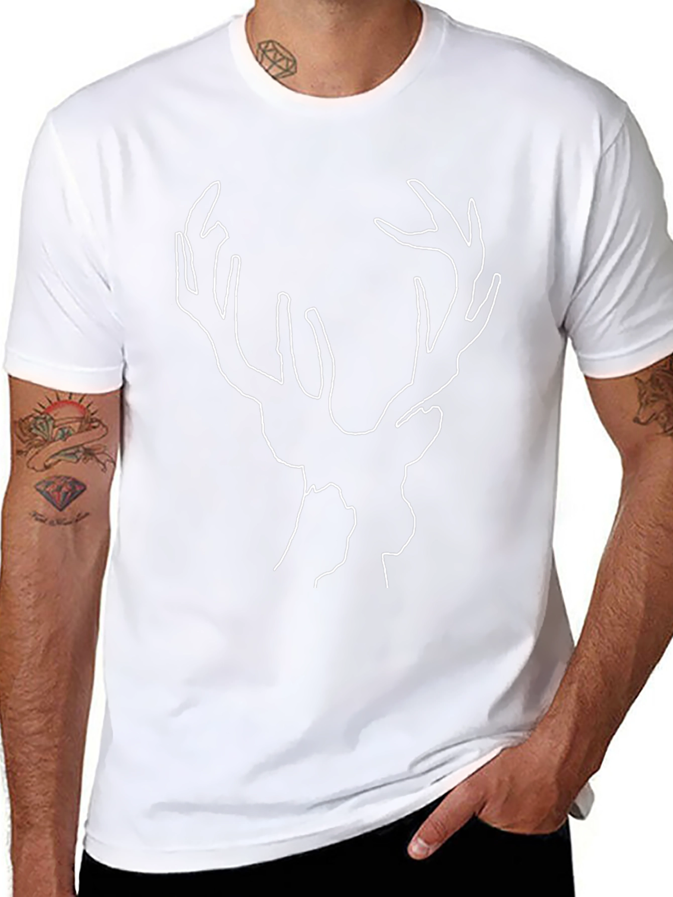 Minimalist Deer Head Tee