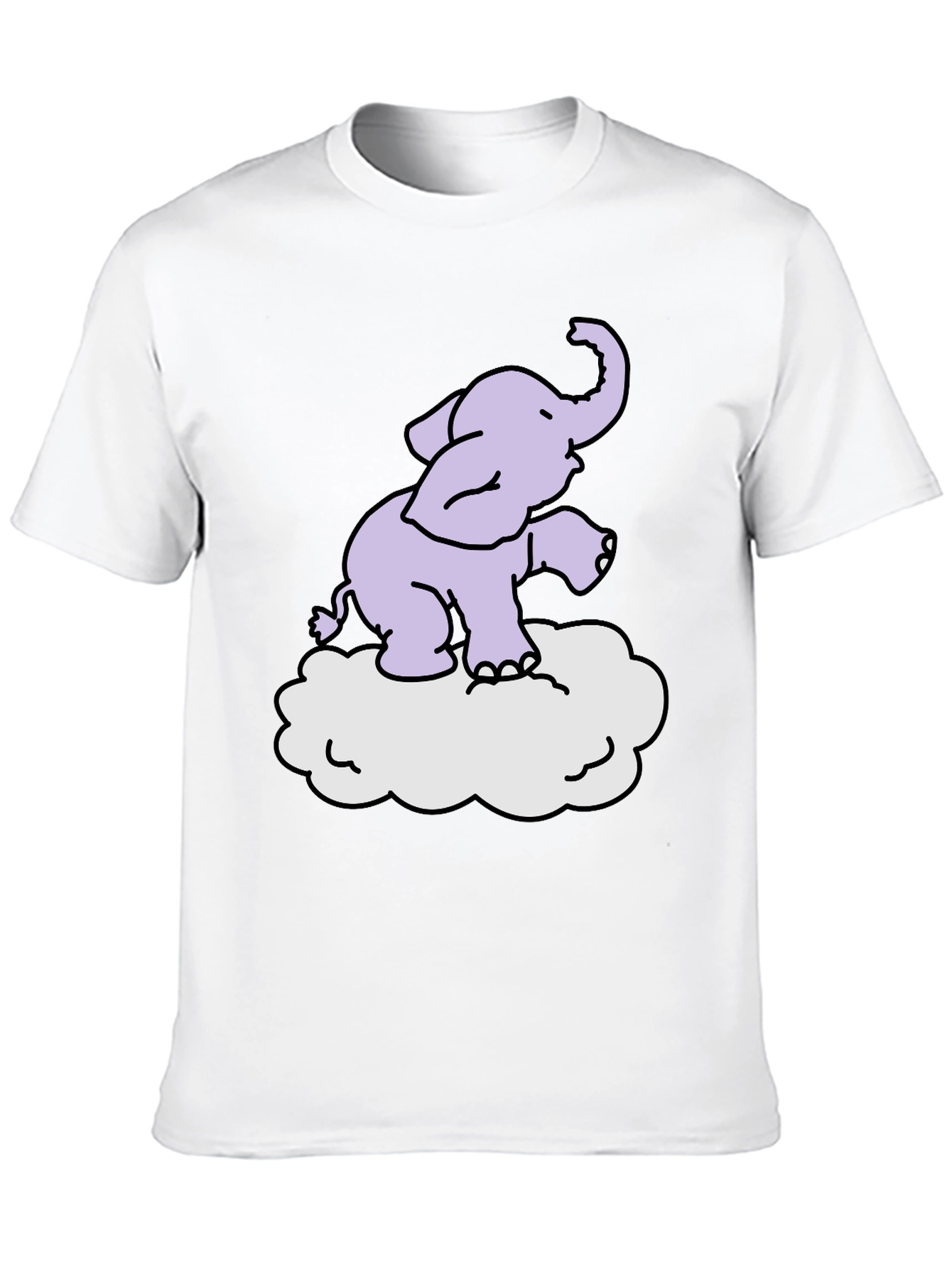 Elephant Cloud T-Shirt - Cute Graphic Tee