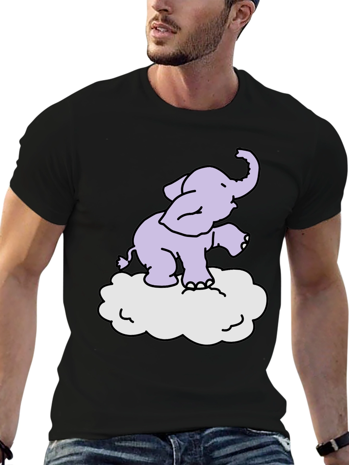 Elephant Cloud T-Shirt - Cute Graphic Tee