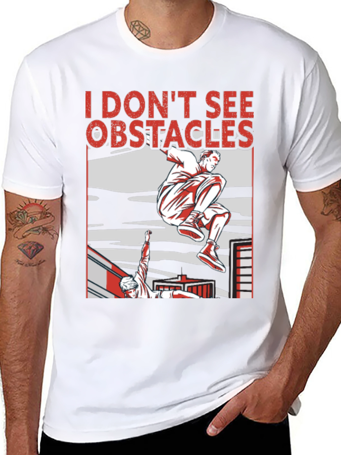I Dont See Obstacles Parkour T-Shirt