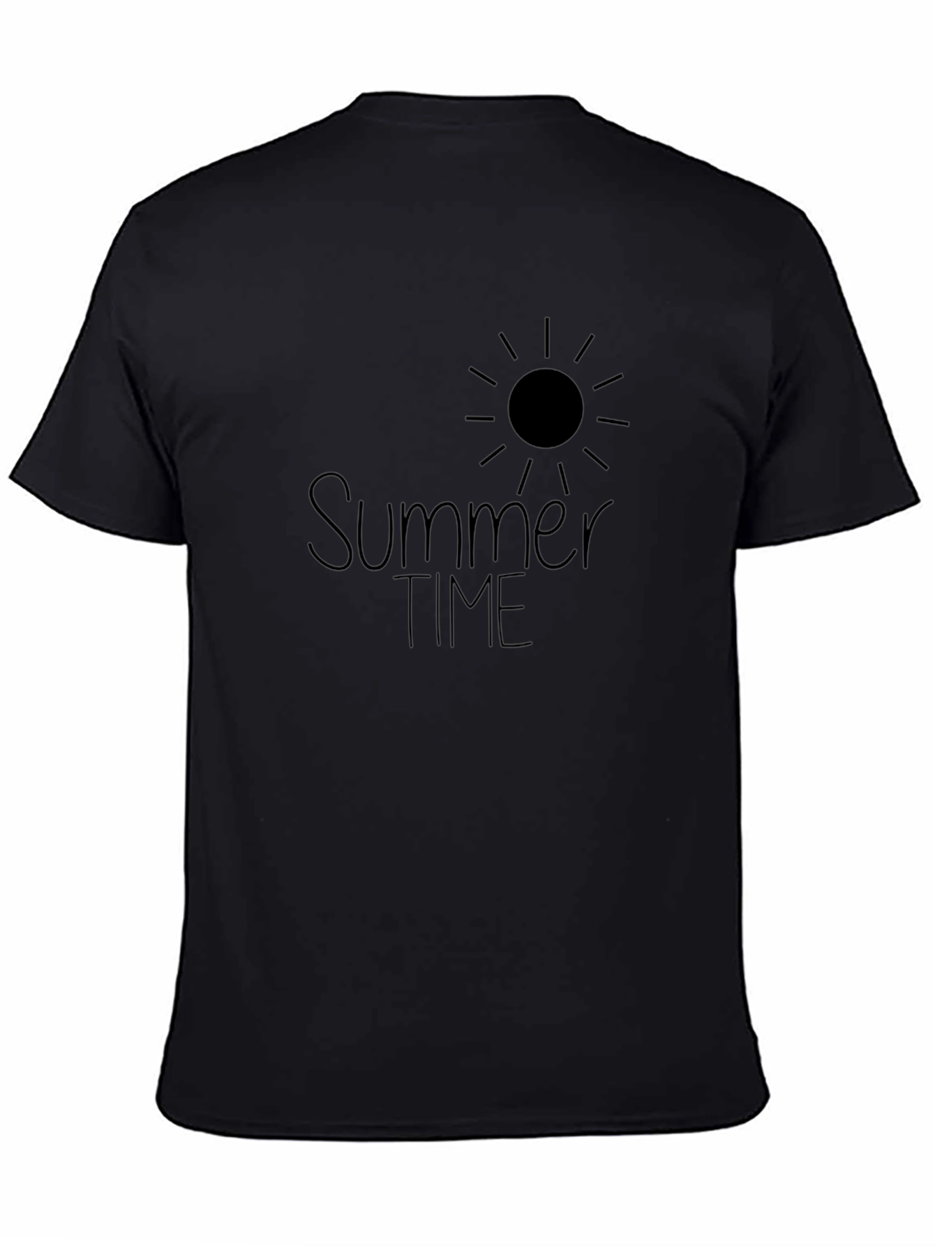 Summer Time Black Graphic Tee