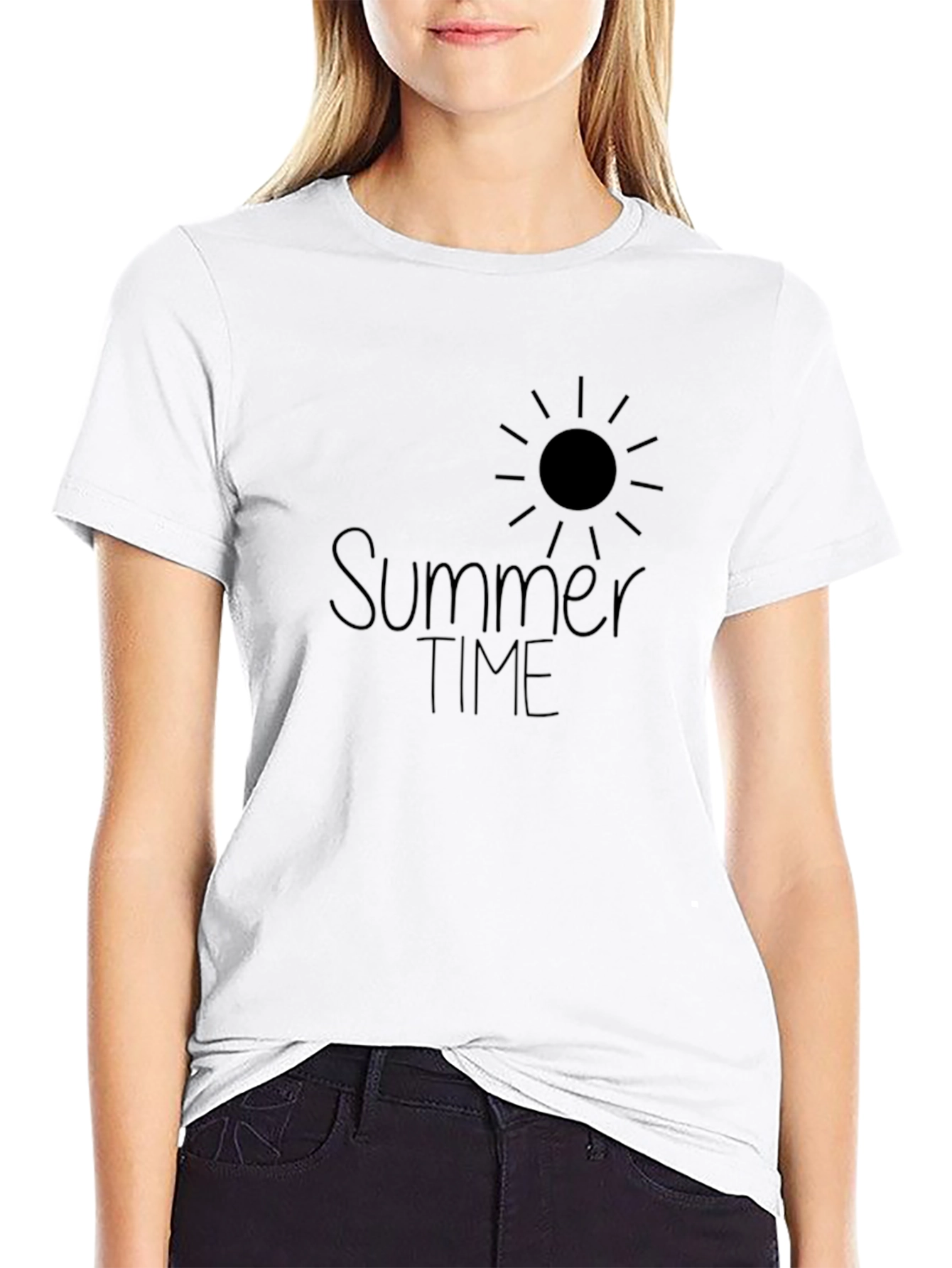 Summer Time Black Graphic Tee