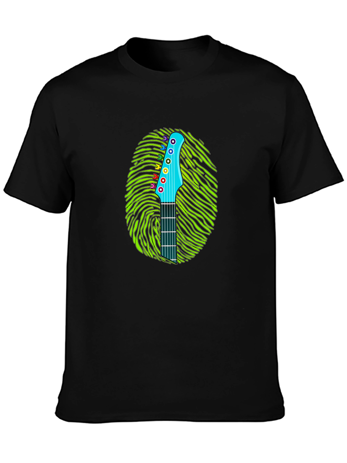Guitar Fingerprint Graphic T-Shirt