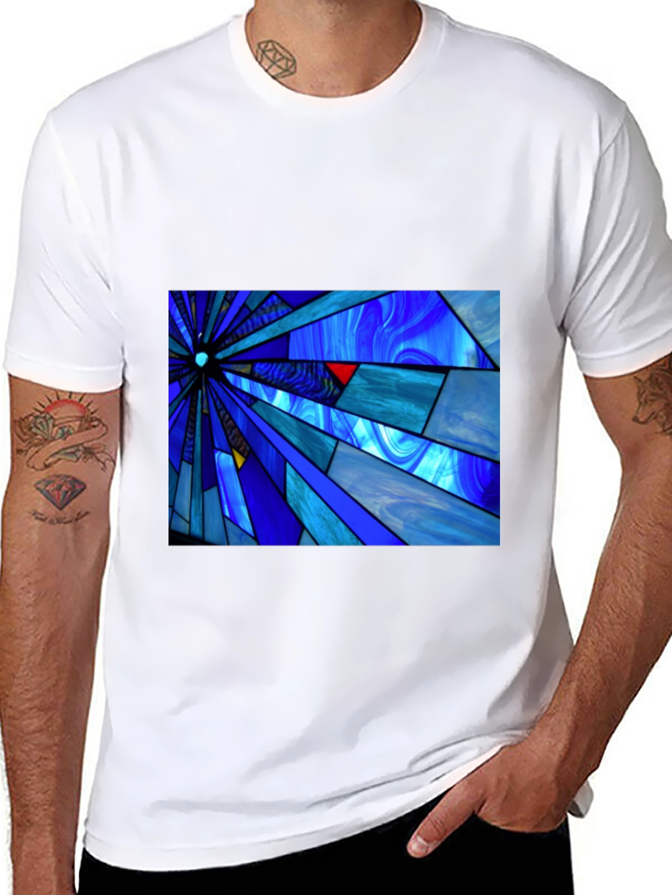 Abstract Stained Glass Graphic Tee