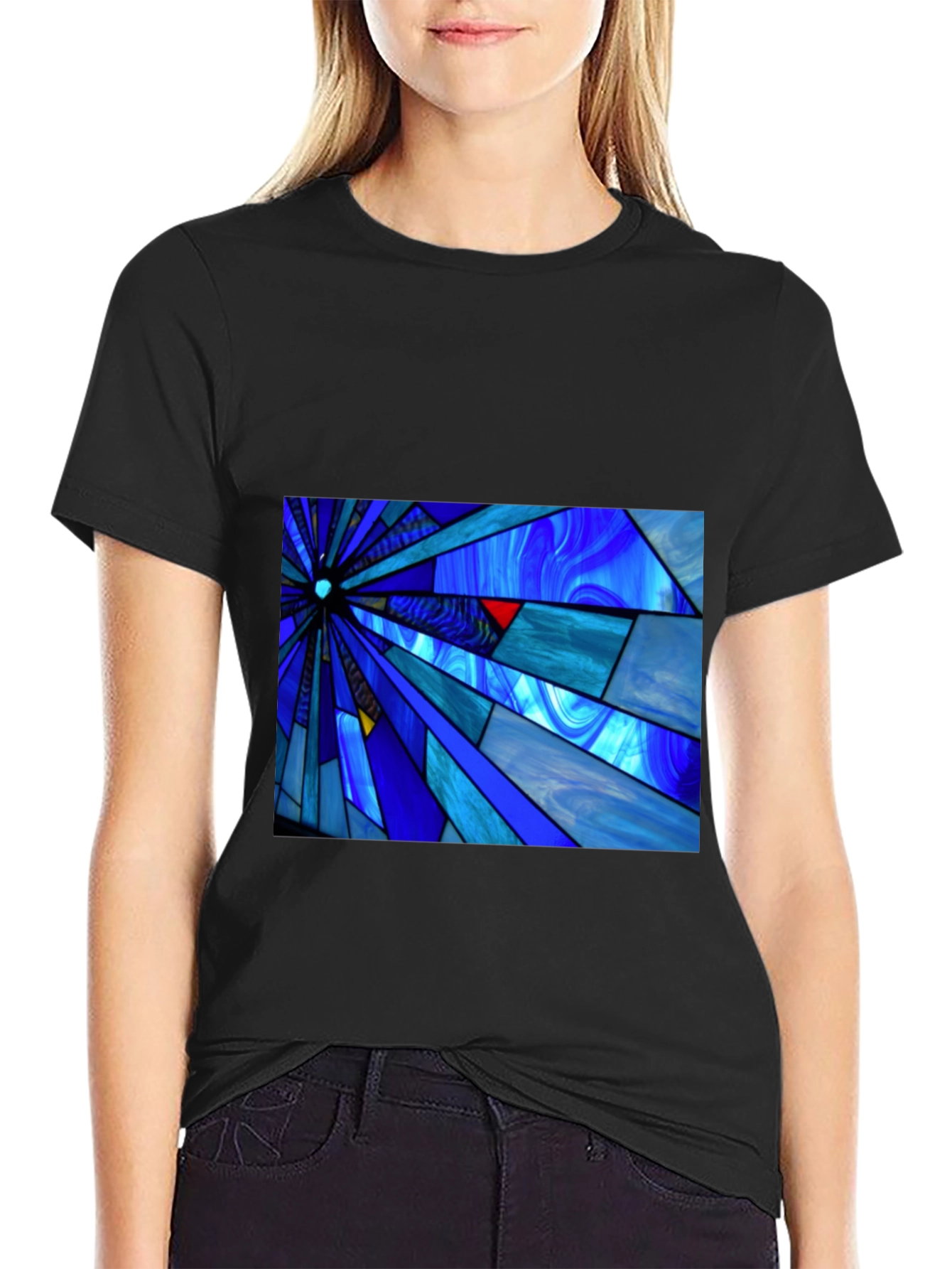Abstract Stained Glass Graphic Tee