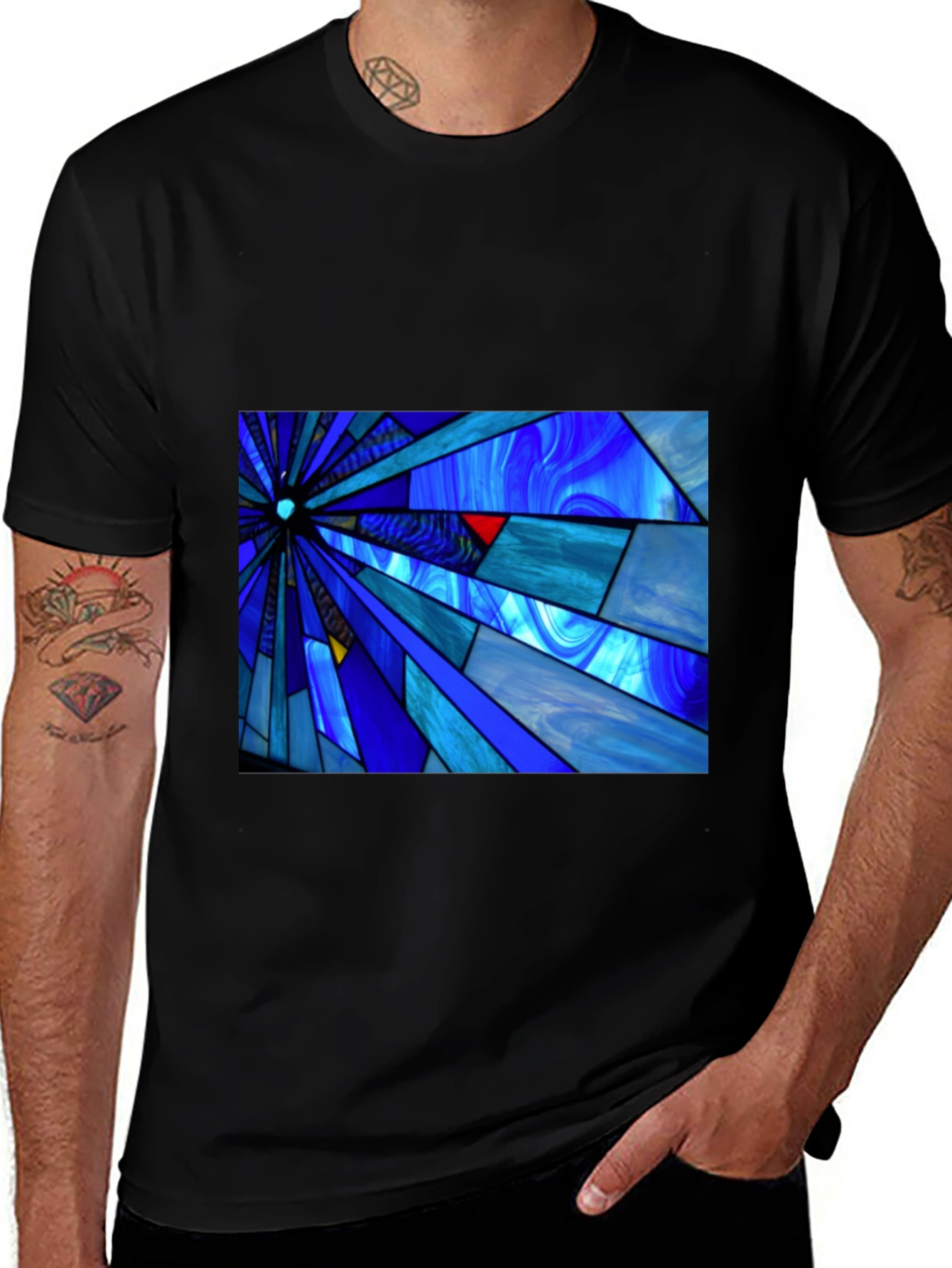 Abstract Stained Glass Graphic Tee
