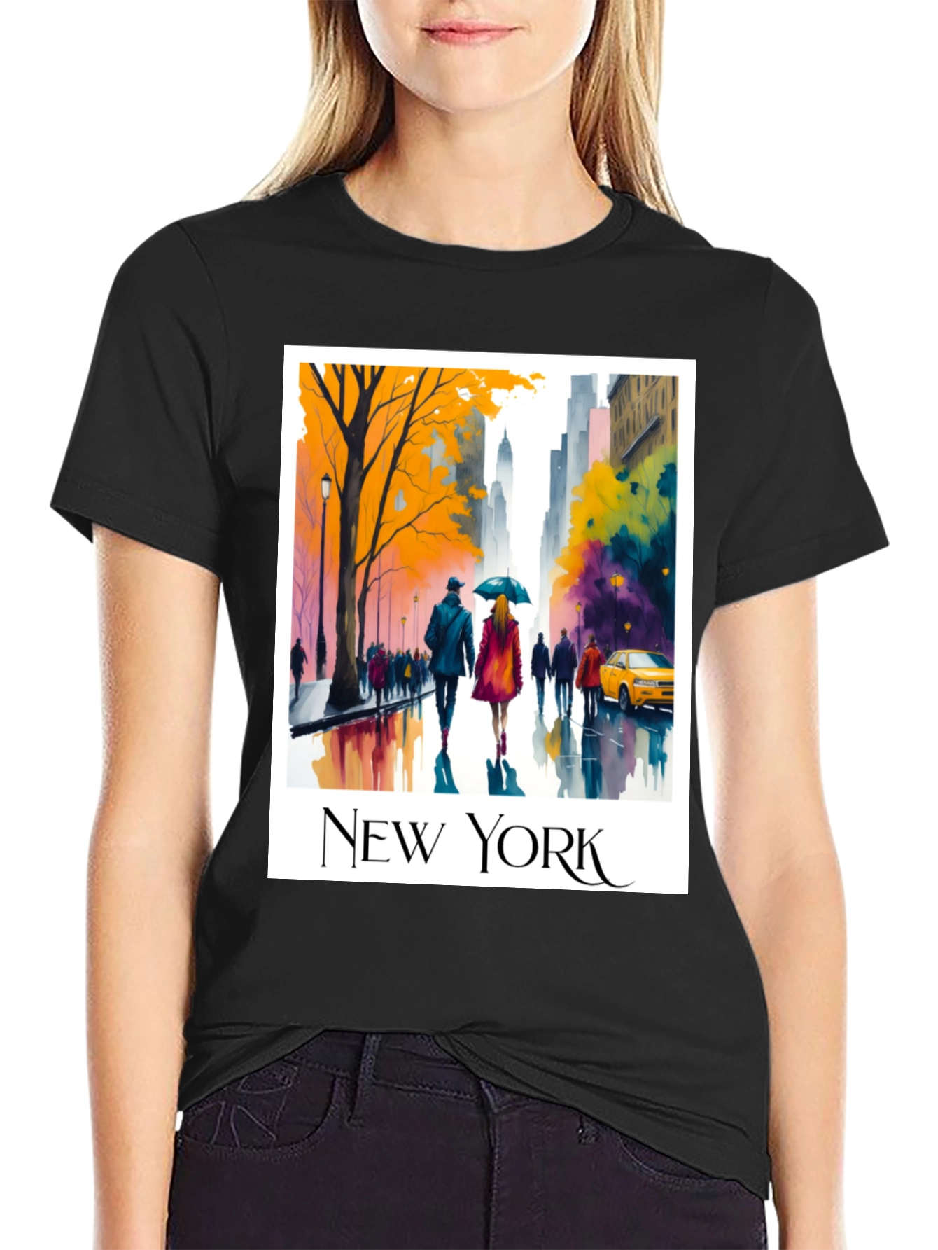 New York Cityscape Graphic T-Shirt