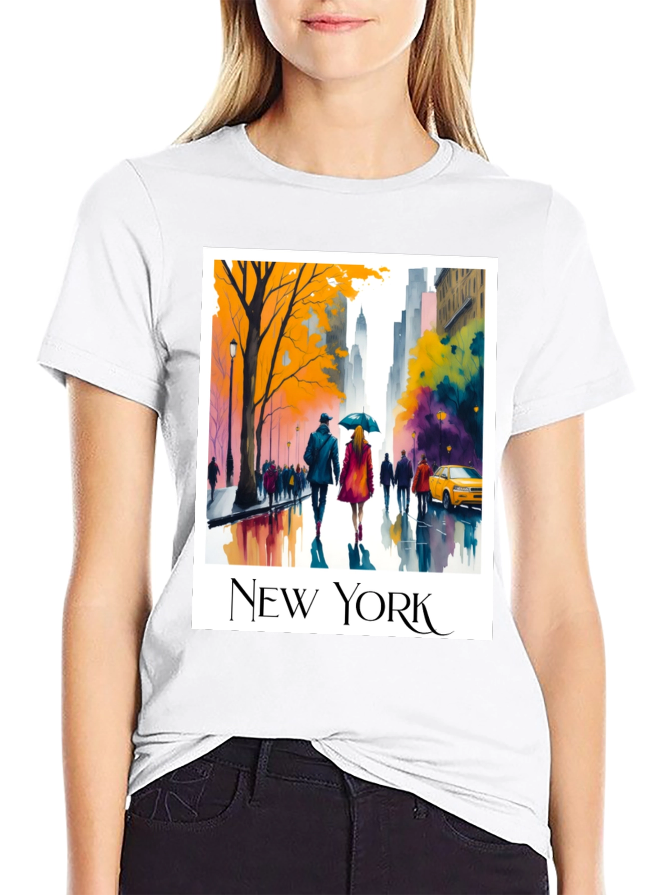 New York Cityscape Graphic T-Shirt