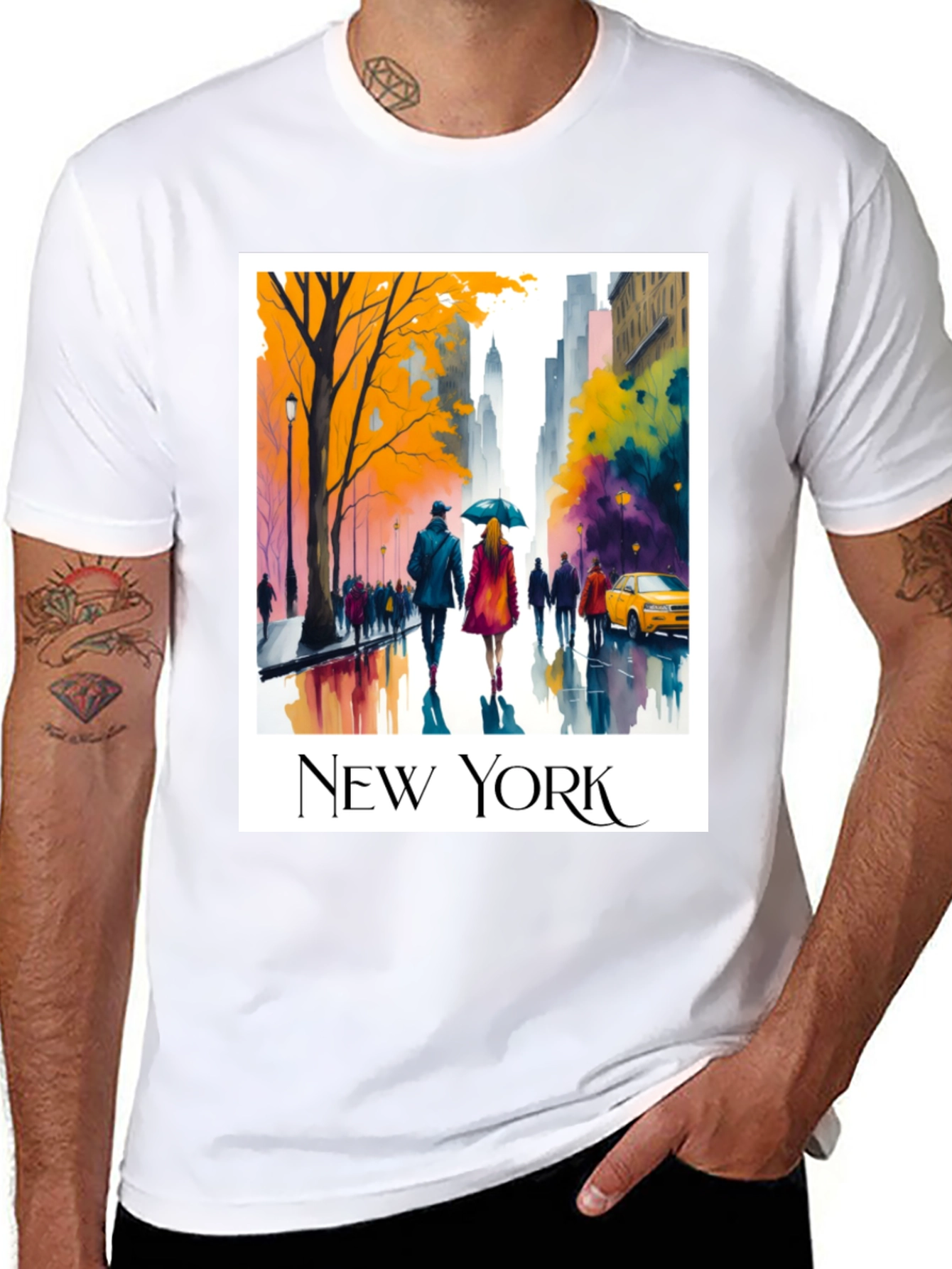 New York Cityscape Graphic T-Shirt