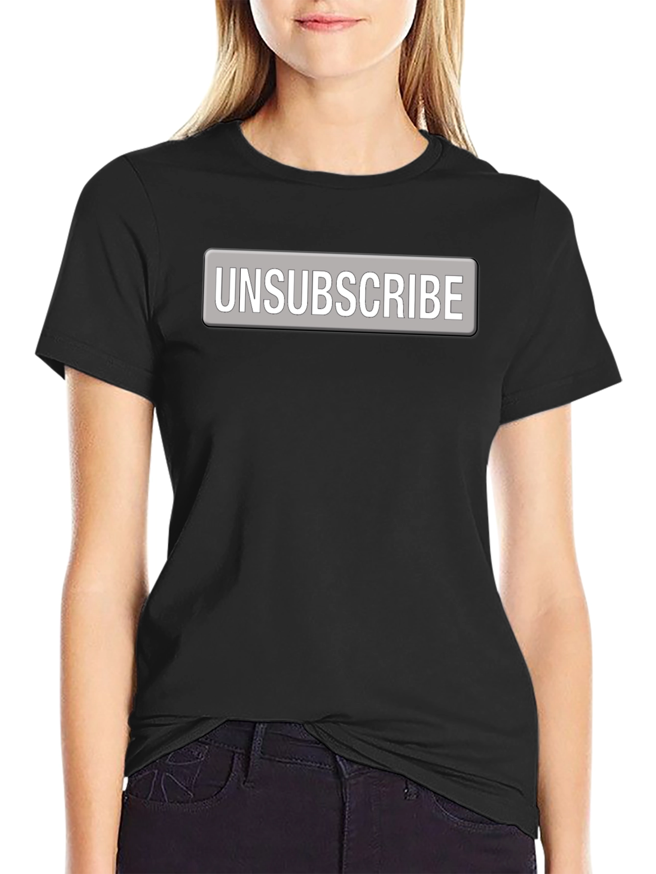 Unsubscribe Button Graphic Tee - Bold Statement Shirt